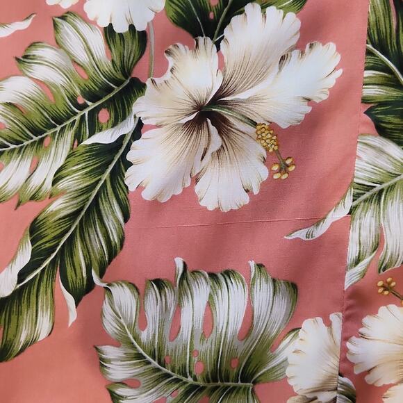 Milson by Ky's Hawaiian Fishtail Full Length Rayon Poplin Muumu Dress Size Large - Picture 10 of 12